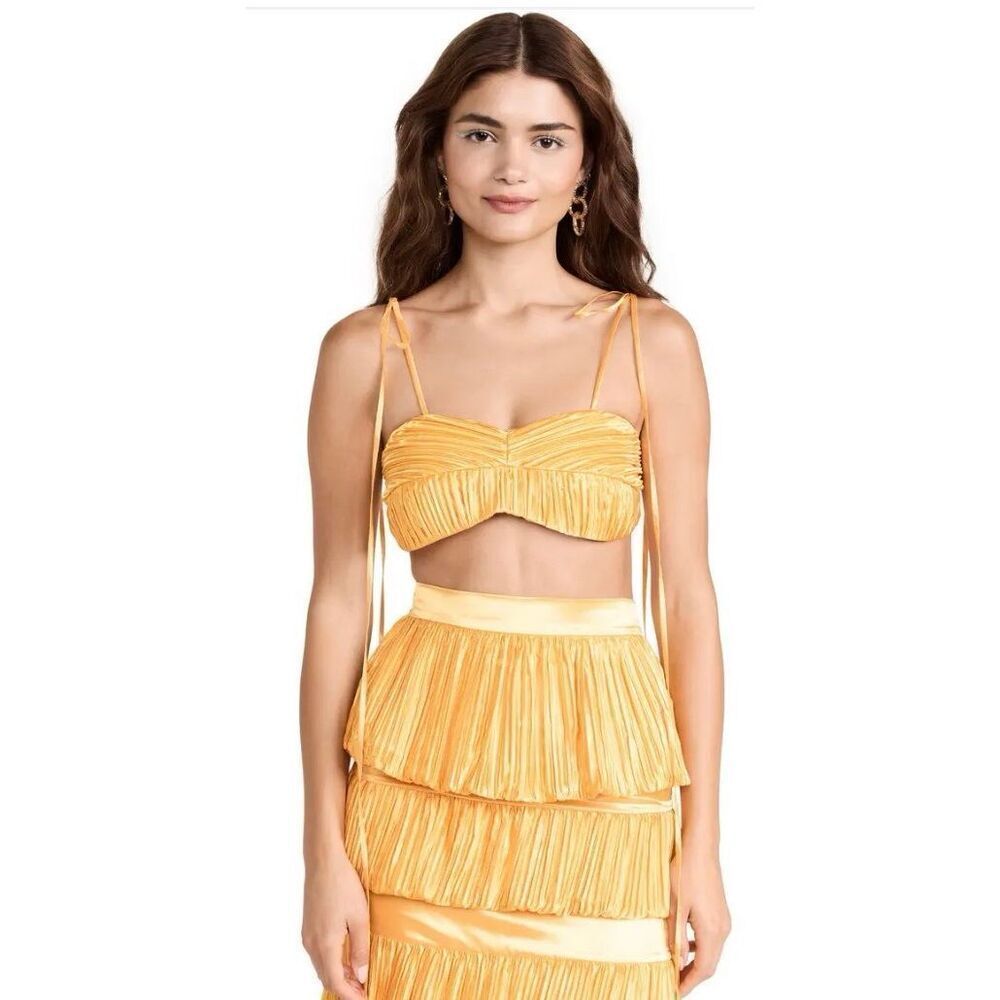 ATELIER NDIGO Zizi Crop Top in Sunflower NWT Size Small
